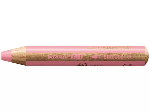 Een Kleurpotloden STABILO 880 woody 3 in 1 multitalent pastel roze koop je bij Van Hoye Kantoor BV