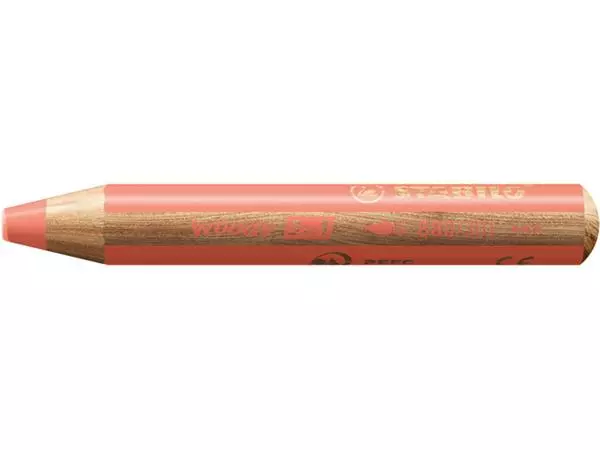 Een Kleurpotloden STABILO 880 woody 3 in 1 multitalent pastel rood koop je bij Tonerinktshop