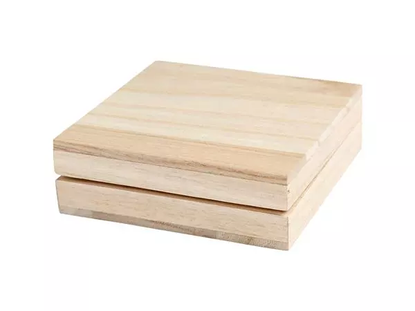 Een Doos Creativ Company 10x10x3cm hout koop je bij L&N Partners voor Partners B.V.