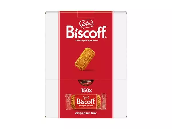 Een Koekjes Lotus Biscoff speculoos dispenser 150 stuks koop je bij MV Kantoortechniek B.V.