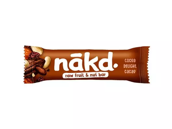 Een Fruit- en notenreep NAKD cocoa delight 18x35 gram koop je bij Totaal Kantoor Goeree