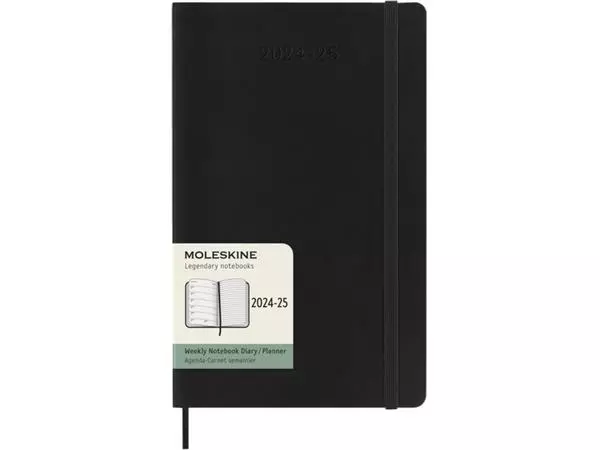 Een Agenda 2024/2025 Moleskine 18M Planner Weekly 7dagen/1pagina large sc black koop je bij Goedkope Kantoorbenodigdheden