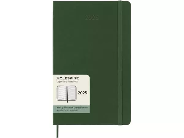 Een Agenda 2025 Moleskine 12M Planner Weekly 7dagen/1pagina large hc myrtle green koop je bij NiceSupplies.nl