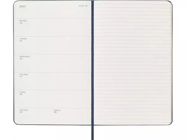 Een Agenda 2024/2025 Moleskine 18M Planner Weekly 7dagen/1pagina large hc sapphire blue koop je bij EconOffice