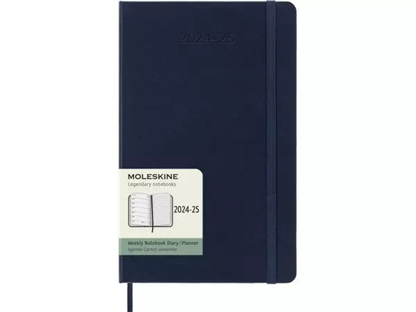 Een Agenda 2024/2025 Moleskine 18M Planner Weekly 7dagen/1pagina large hc sapphire blue koop je bij Goedkope Kantoorbenodigdheden