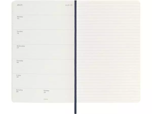 Een Agenda 2024/2025 Moleskine 18M Planner Weekly 7dagen/1pagina large sc sapphire blue koop je bij EconOffice