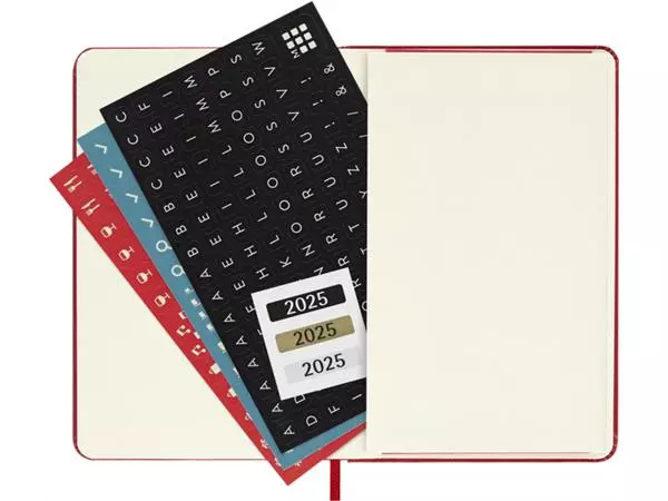 Agenda 2025 Moleskine 12M Planner Weekly 7dagen/1pagina pocket hc scarlet red