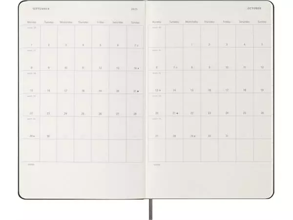 Een Agenda 2024/2025 Moleskine 18M Planner Weekly 7dagen/1pagina large hc black koop je bij Alles voor uw kantoor