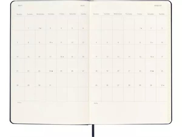 Agenda 2025 Moleskine 12M Planner Weekly 7dagen/1pagina large hc sapphire blue