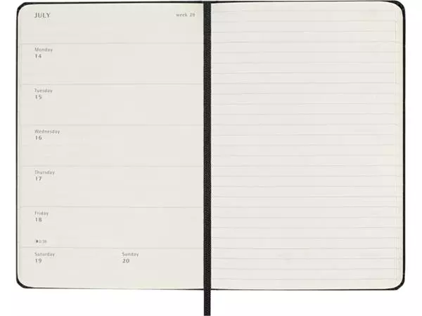 Een Agenda 2024/2025 Moleskine 18M Planner Weekly 7dagen/1pagina pocket hc black koop je bij Alles voor uw kantoor