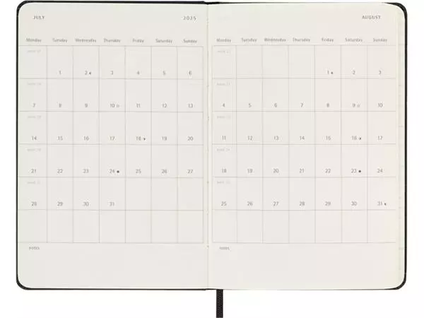 Een Agenda 2024/2025 Moleskine 18M Planner Weekly 7dagen/1pagina pocket hc black koop je bij Unimark Office B.V.