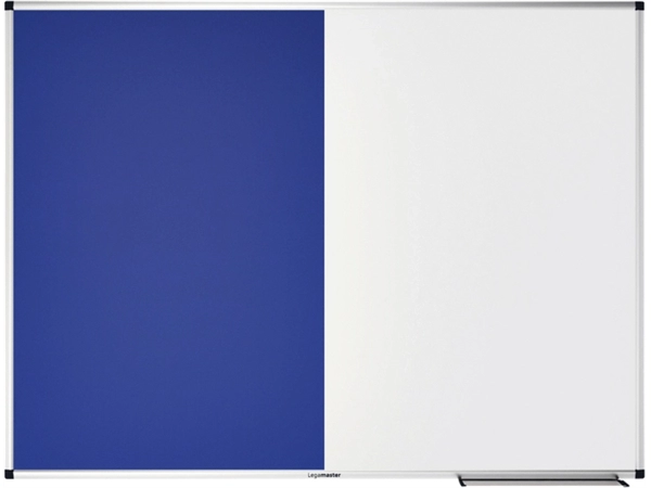 Combibord Legamaster UNITE blauw vilt-whiteboard 90x120cm