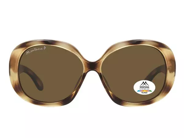 Een Zonnebril Montana met bruin gepolariseerd glas glans demi koop je bij Van Leeuwen Boeken- en kantoorartikelen