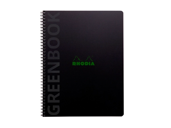 Een NOTBK RHODIA GREENBOOK A4+ LIJN 4-G 180PAG ZWART koop je bij Kantoorvakhandel van der Heijde