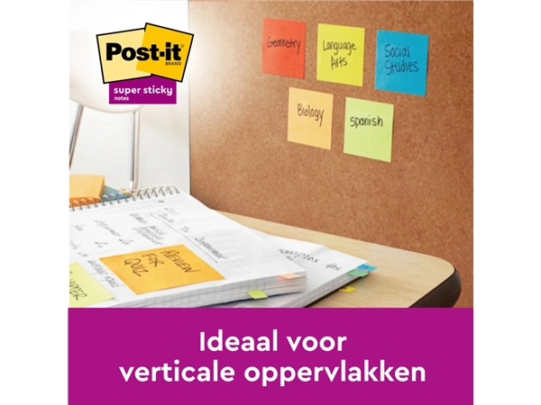 Een Memoblok 3M Post-it 4645 Super Sticky 101x152mm lijn roze koop je bij Goedkope Kantoorbenodigdheden