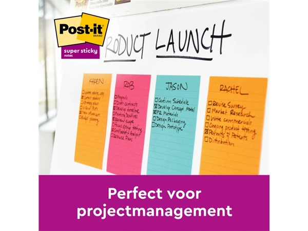 Een Memoblok 3M Post-it XL-LL Super Sticky 101mmx101mm groen met lijn 70 vel koop je bij EconOffice