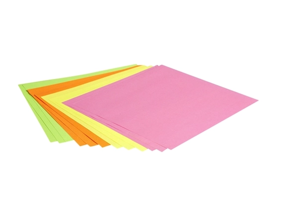 Een Origami Clairefontaine Neon 20x20cm set à 100 vel 70gram assorti koop je bij Goedkope Kantoorbenodigdheden