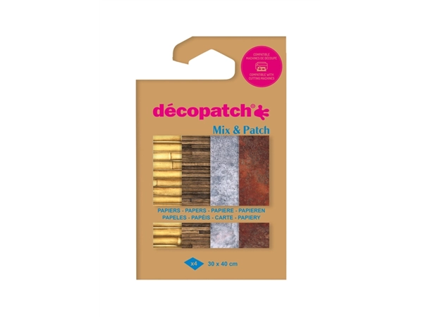 Een Hobbypapier Décopatch 30x40cm set à 4 vel thema Materials koop je bij Van Leeuwen Boeken- en kantoorartikelen