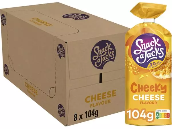 Een Rijstwafel Snack-a-Jacks cheese pak 104 gram koop je bij L&N Partners voor Partners B.V.