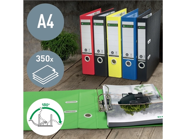 Een Ordner Leitz 180° Recycle 55 mm karton A4 blauw koop je bij NiceSupplies.nl