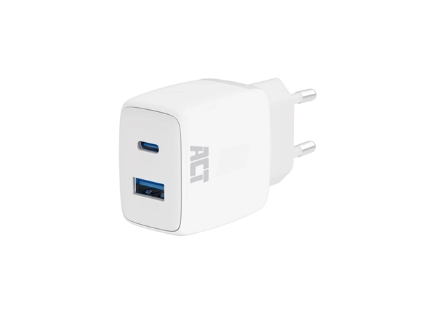 Een Oplader ACT 20w 2-poorts usb a+c wit koop je bij Omnia 4 Office