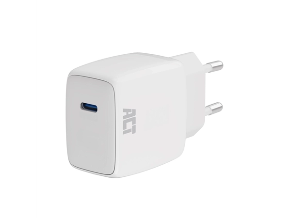 Een Oplader ACT 35w 1-poort usb c wit koop je bij Totaal Kantoor Goeree