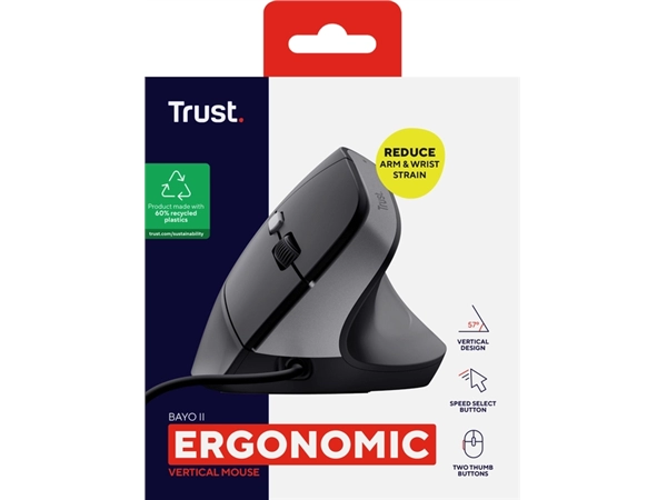 Een Muis Trust Ergonomisch BAYO II koop je bij NiceSupplies.nl