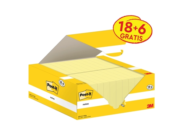 Een Memoblok 3M Post-it 653-CY 38mmx51mm geel voordeelpak koop je bij Klik Office BV