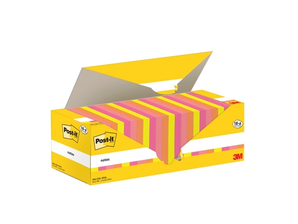 Een Memoblok 3M Post-it 654-COL 76x76mm kleur ass voordeelpak koop je bij EconOffice