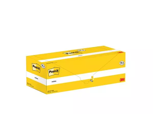 Een Memoblok 3M Post-it 655-CY 76x127mm geel voordeelpak koop je bij Van Leeuwen Boeken- en kantoorartikelen