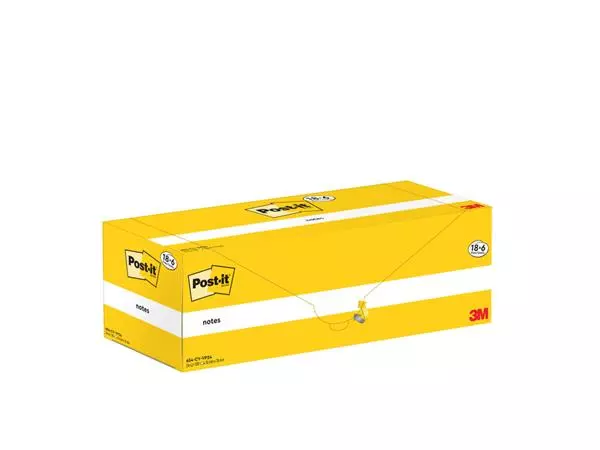 Een Memoblok 3M Post-it 654-CY 76x76mm geel voordeelpak koop je bij KantoorProfi België BV