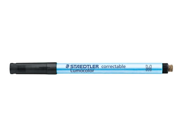 Een Viltstift Staedtler Lumocolor 305 non permanent correctable M zwart koop je bij Goedkope Kantoorbenodigdheden