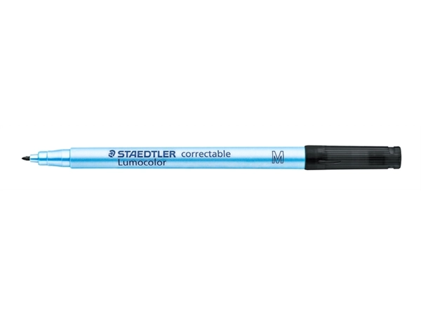 Een Viltstift Staedtler Lumocolor 305 non permanent correctable M zwart koop je bij NiceSupplies.nl