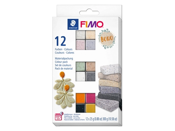 Een Klei Fimo effect colour pak à 12 Boho kleuren koop je bij Ziffo Kantoorcentrum BV