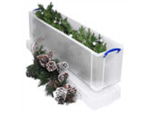 Een Opbergbox Really Useful 77 liter 1201x270x355mm transparant wit koop je bij NiceSupplies.nl