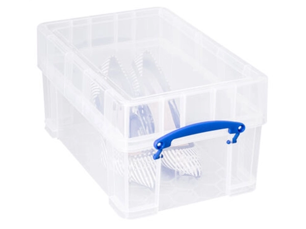 Een Opbergbox Really Useful 9 liter XL 395x255x205mm transparant wit koop je bij EconOffice