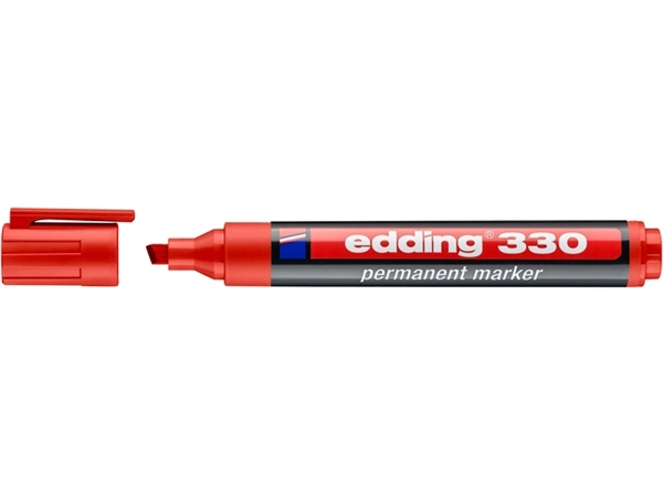 Een Viltstift edding 330 schuin 1.5-5mm rood koop je bij Tonerinktshop