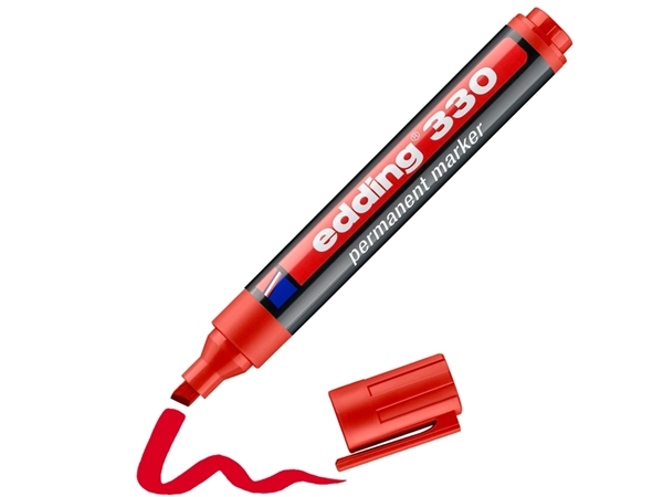 Viltstift edding 330 schuin 1.5-5mm rood