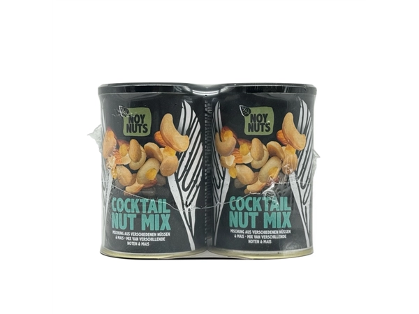 Een Cocktailnoten NoyNuts mix blik 100 gram koop je bij NiceSupplies.nl