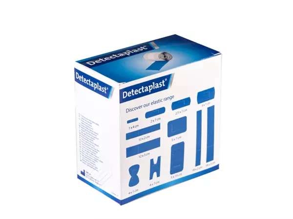 Een Elastische blauwe textielpleister Detectaplast 6cmx5m koop je bij NiceSupplies.nl