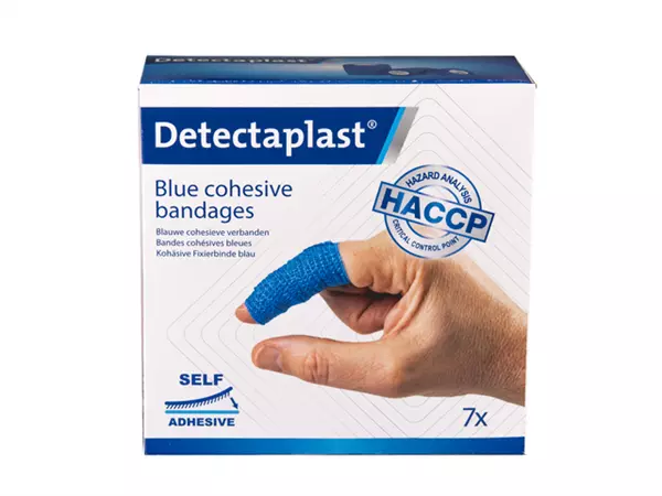 Een Kohesief verband blauw Detectaplast assorti 7stuks koop je bij Tonerinktshop