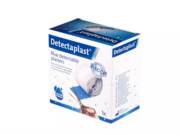 Waterafstotende blauwe pleister Detectaplast 6cmx5m