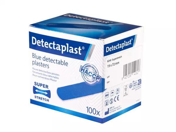 Een Elastische blauwe textielpleister Detectaplast 19x72mm koop je bij Tonerinktshop