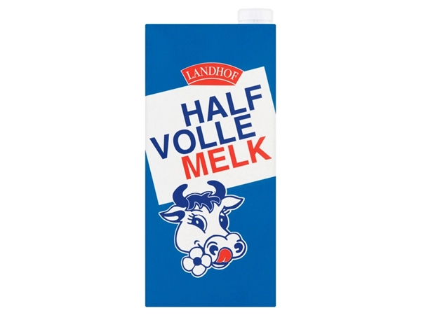 Een Melk Landhof halfvol houdbaar pak 1 liter koop je bij QuickOffice BV