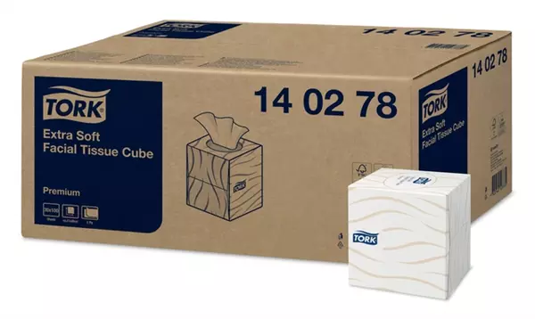 Een Facial tissues Tork extra zacht premium 2-laags 100vel kubus wit 140278 koop je bij L&N Partners voor Partners B.V.