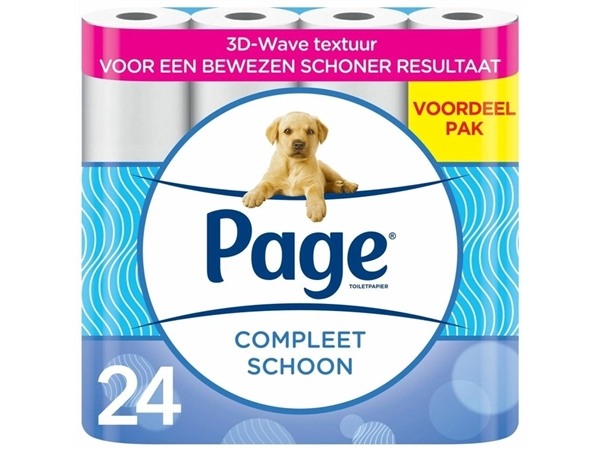 Een Toiletpapier Page Compleet Schoon 2-laags 140vel 24 rol wit koop je bij MegaOffice