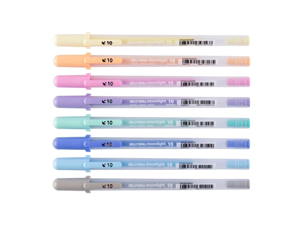 Een Gelschrijver Sakura Gelly Roll Moonlight 10 Pastel set à 8 kleuren koop je bij NiceSupplies.nl