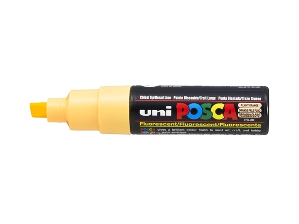 Een Verfstift Posca PC8K breed schuin fluor lichtoranje koop je bij NiceSupplies.nl