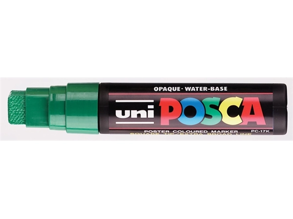 Een Verfstift Posca PC17K extra breed rechthoek donkergroen koop je bij NiceSupplies.nl