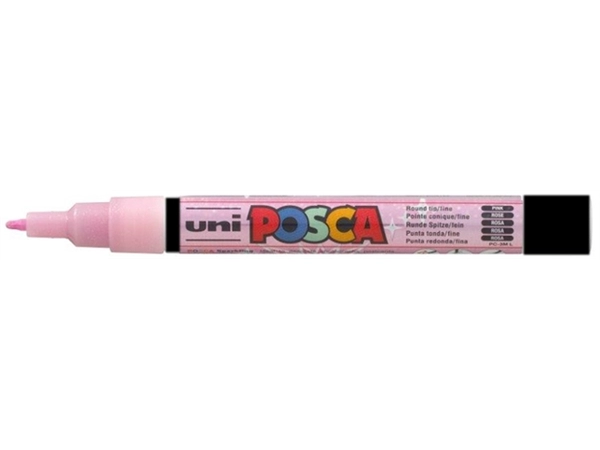 Een Verfstift Posca PC3M fijn glitter roze koop je bij NiceSupplies.nl